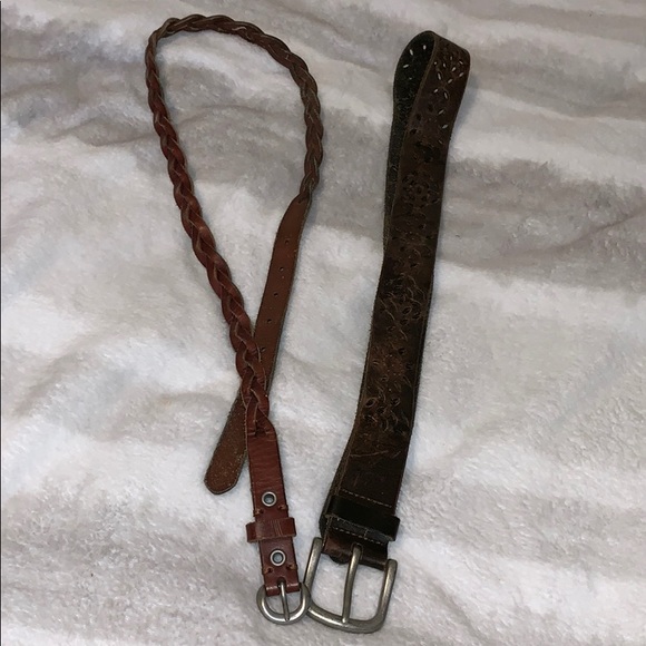 American Eagle Outfitters Accessories - American Eagle Brown Leather Belt Set